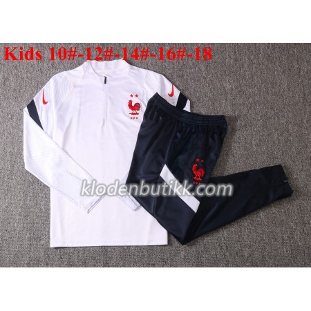 Frankrike 2020-2021 Barn Trenings Collegegenser Set M002